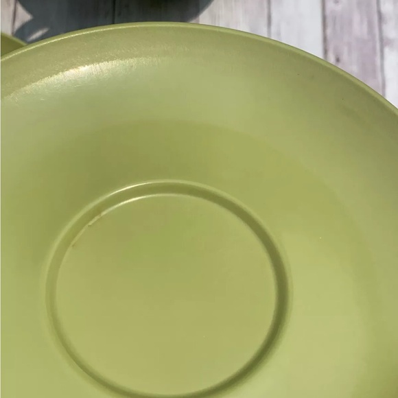 Vintage MCM Melmac Cups Saucers & Small Plates 20 Piece Lot Green Avocado - Picture 4 of 11